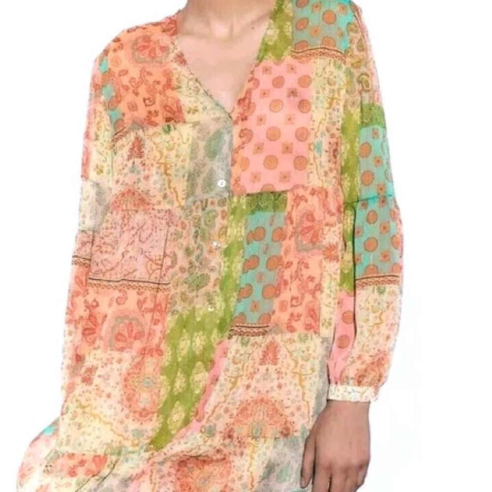 Zara Multicolor Bohemian Women's Dress